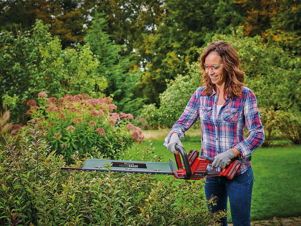 Working with a hedgesaw