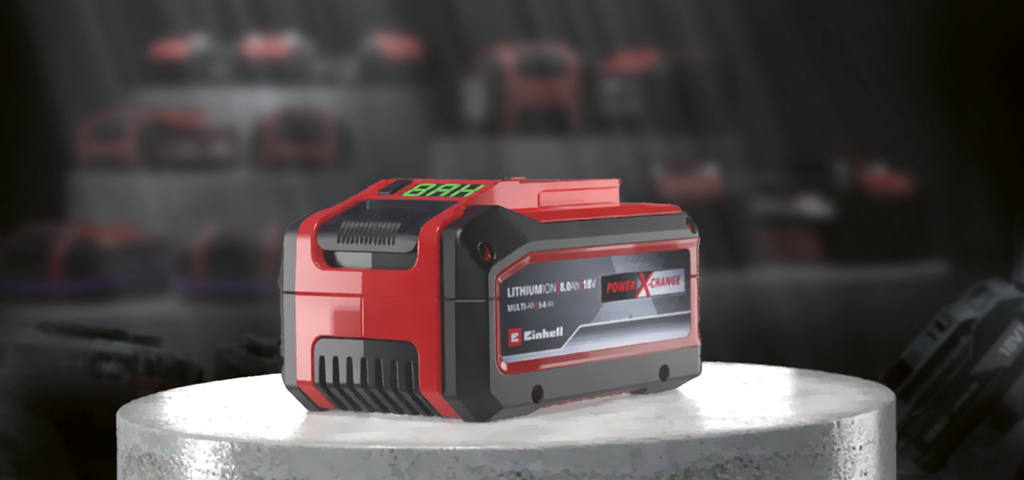 Illustration d'une batterie Einhell originale et de batteries contrefaites