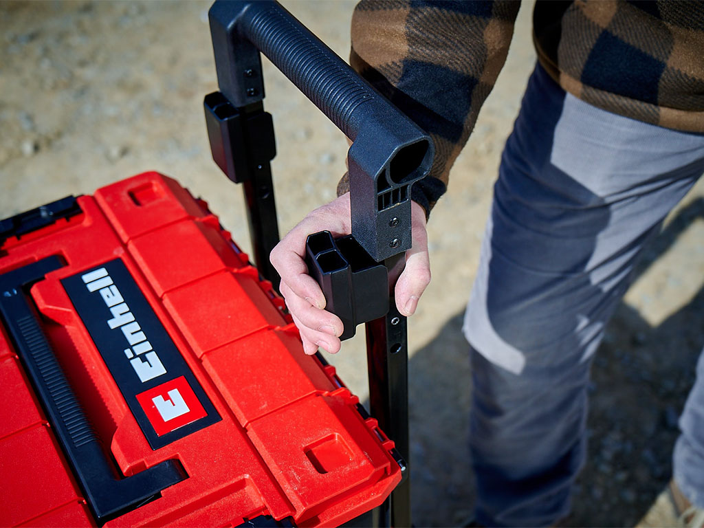 The spacers on the handle of the Einhell E-Case L.