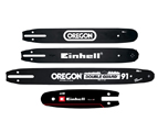 Barres de guidage pour tronçonneuses Einhell et Oregon – adaptées à plusieurs modèles.